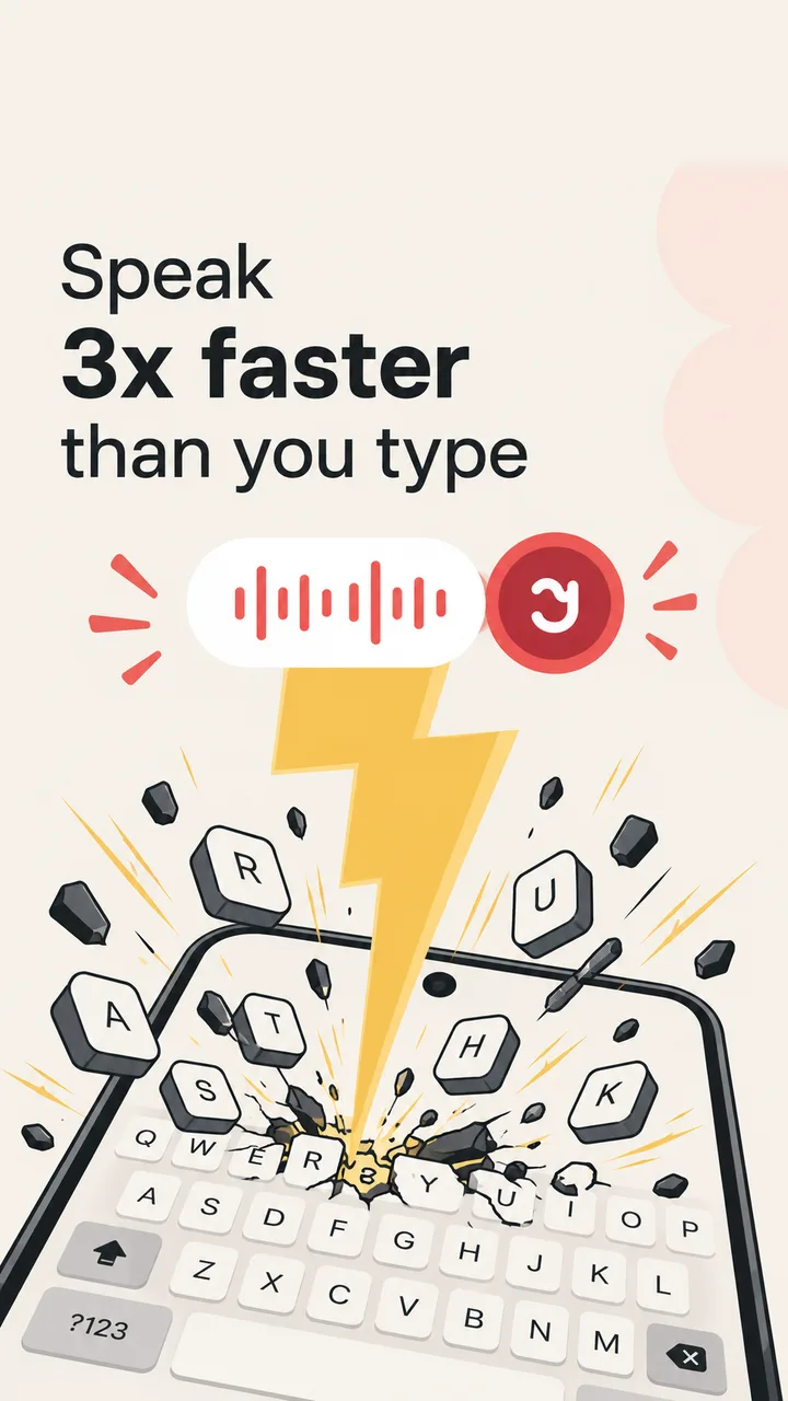 Speak 3x faster than you type